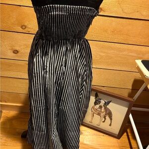 By Together Black and White Striped Maxi Dress